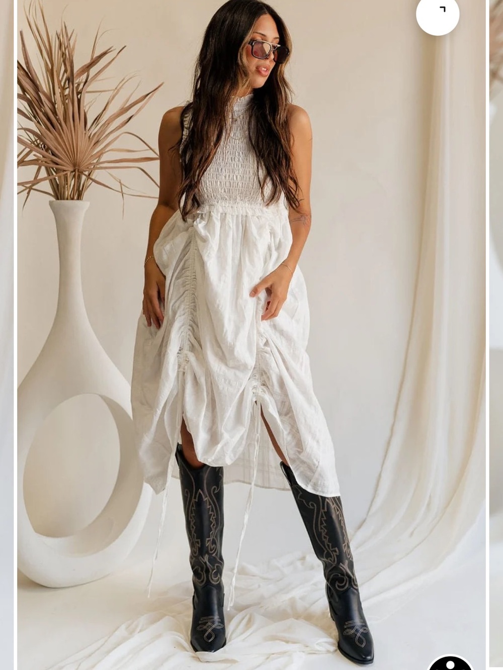 A Father’s Love White Boho Festival Cottagecore Prairie Dress - Medium